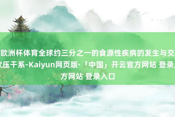 欧洲杯体育全球约三分之一的食源性疾病的发生与交叉欺压干系-Kaiyun网页版·「中国」开云官方网站 登录入口