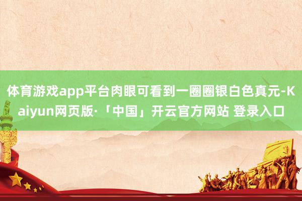 体育游戏app平台肉眼可看到一圈圈银白色真元-Kaiyun网页版·「中国」开云官方网站 登录入口