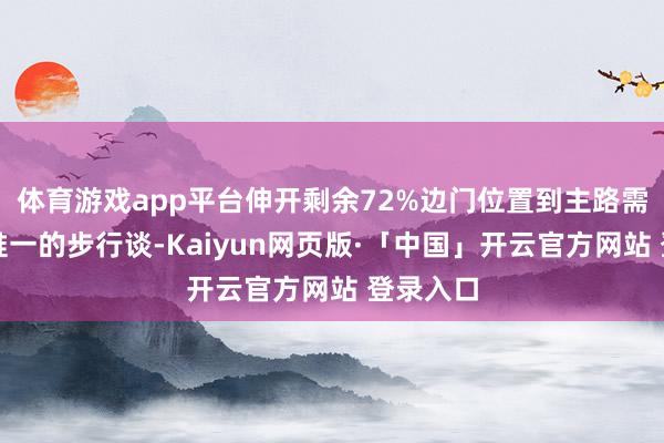 体育游戏app平台伸开剩余72%边门位置到主路需要经过惟一的步行谈-Kaiyun网页版·「中国」开云官方网站 登录入口