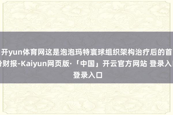 开yun体育网这是泡泡玛特寰球组织架构治疗后的首份财报-Kaiyun网页版·「中国」开云官方网站 登录入口