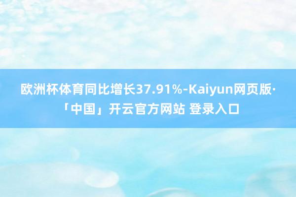 欧洲杯体育同比增长37.91%-Kaiyun网页版·「中国」开云官方网站 登录入口