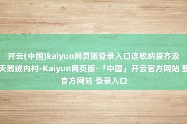 开云(中国)kaiyun网页版登录入口连收纳袋齐汲取防刮天鹅绒内衬-Kaiyun网页版·「中国」开云官方网站 登录入口