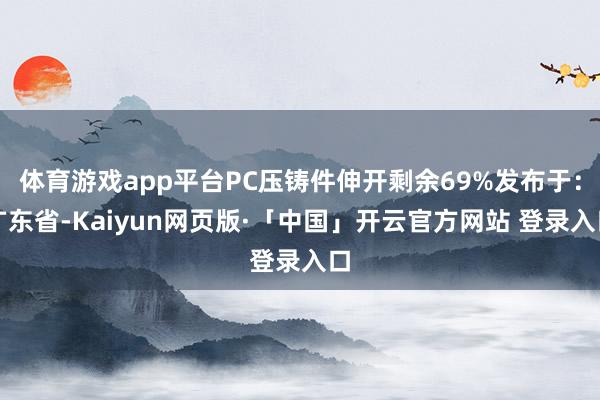体育游戏app平台PC压铸件伸开剩余69%发布于：广东省-Kaiyun网页版·「中国」开云官方网站 登录入口